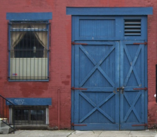 blue door